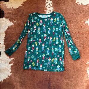 Little Sleepies kid long sleeve bamboo nutcracker Christmas top